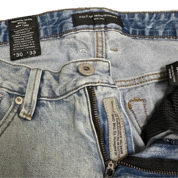 Cult Of Individuality Rocker Slim Distressed
Graffiti Blue Jeans Size 30 x 33 - Picture 5 of 8